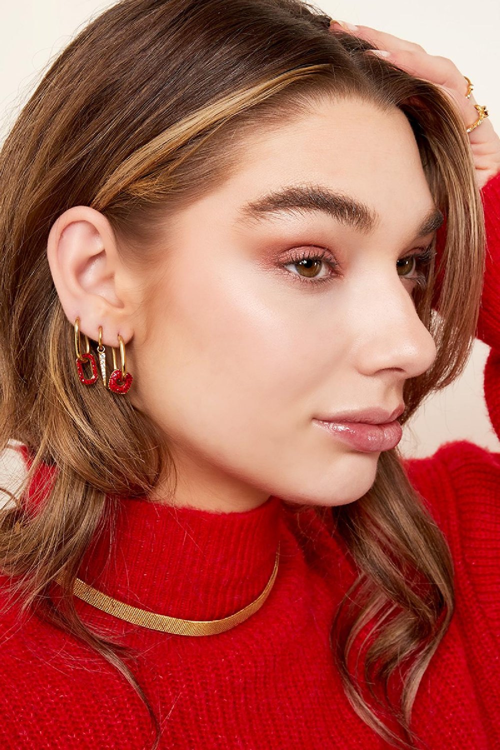 Ohrringe aus Edelstahl Weiß h5Bild2